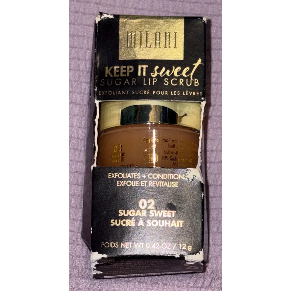 NEW Milani Keep it Sweet Sugar‎ Lip Scrub, Sugar Sweet (02)